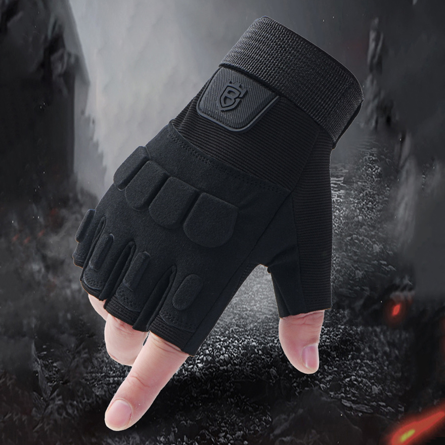 Name Sports Equipment - Jagd-Trainingshandschuhe, Halbfinger-Handschuhe, atmungsaktiv, rutschfest, für Sport,