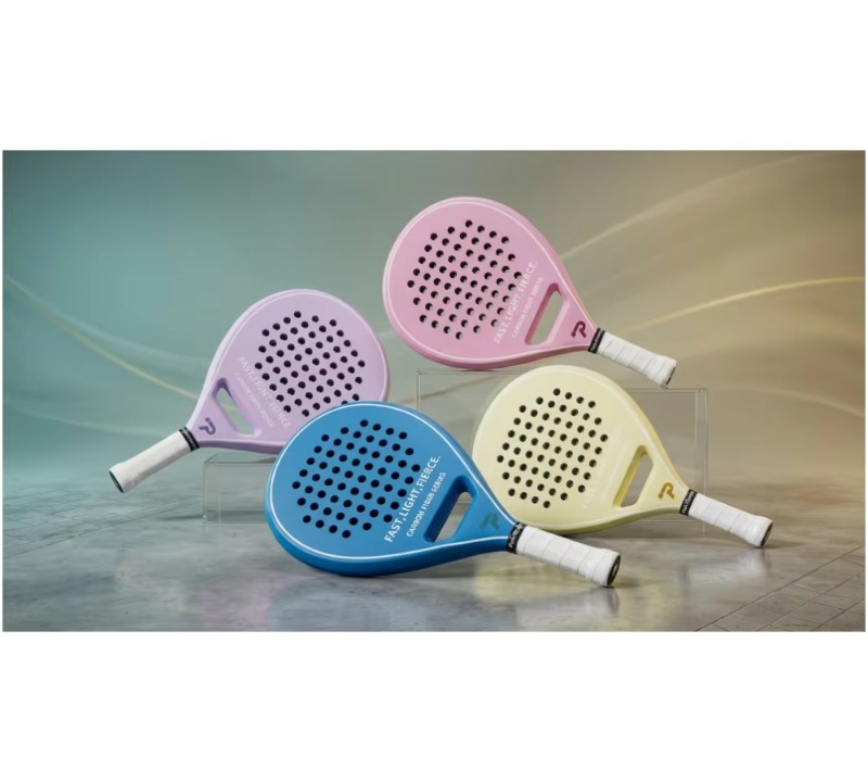 Padel Racket Carbon - Macaron Serie Hochleistungs-Leichtgewicht Langlebiger Carbonfaser-Diamant-Padel-Schläger Rosa