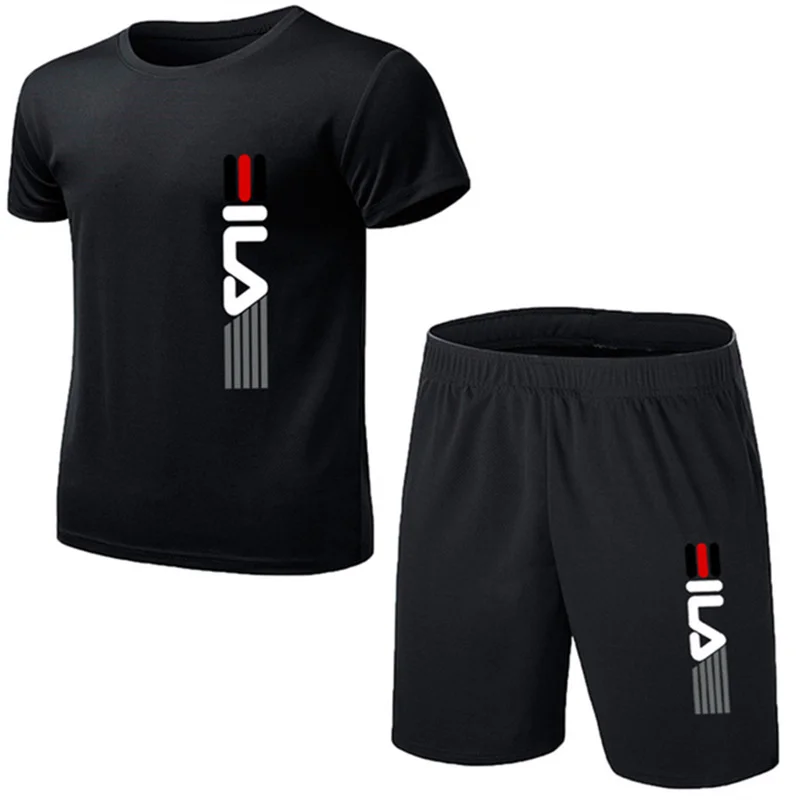 Sports Equipment Set - Sommer Herren Mode Einfaches Fitness Zweiteiler